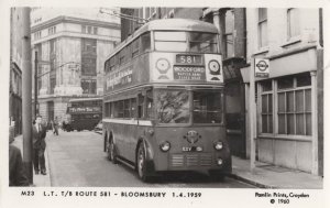 581 Woodford Green Bus At London Stop Route 581 Bloombury Postcard