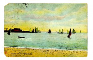 VA - Pine Beach. Yachts ca 1911  (corners worn)