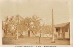 Springfield Pennsylvania Orchard Park Cabins Real Photo Antique Postcard K78898