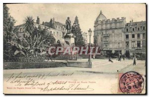 Old Postcard Nancy Statue and Place Thiers