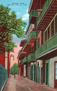 Vintage Postcard Pirates Alley Way To Cabildo Jail New Orleans Louisiana LA