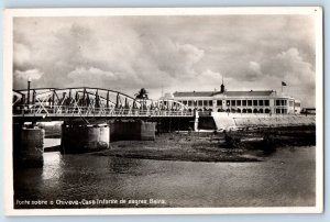 Beira Sofala Mozambique Postcard Bridge Over the Chiveve-Casa c1940's RPPC Photo