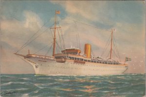 Postcard Ship Onboard Stella Polaris Clipper Line