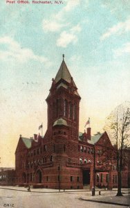 Vintage Postcard 1910 Post Office Building Rochester New York Structure N. Y.