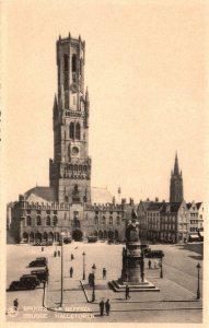 Vintage Postcard Belfry Of Bruges Medieval Bell Tower In Bruges Belgium