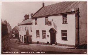Monmouth Hotel Lyme Regis Pub Dorset Real Photo Postcard