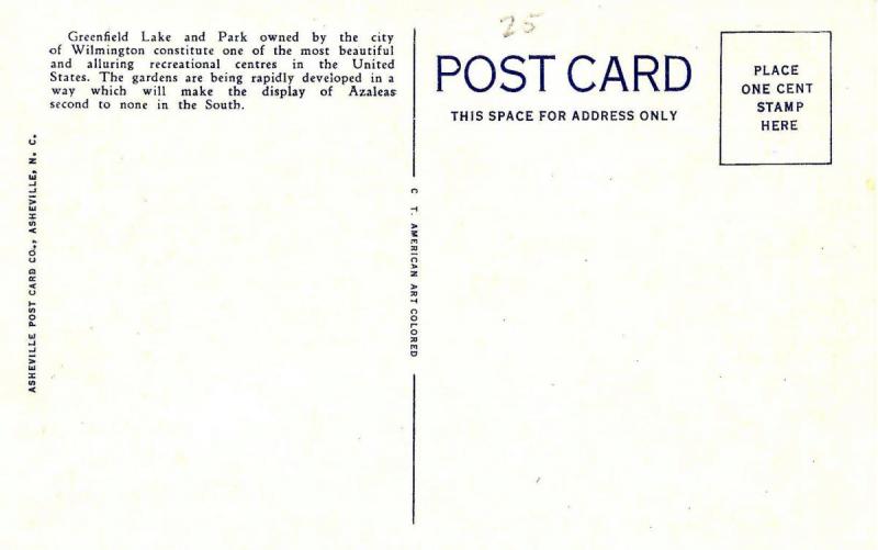 NC - Wilmington. Greenfield Lake and Park