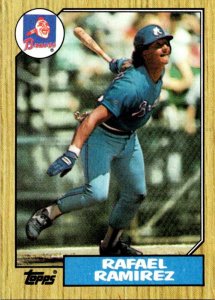 1987 Topps Baseball Card Rafael Ramirez Shortstop Atlanta Braves sun0725