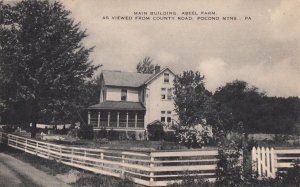 Postcard Main Building Abeel Farm Pocono Mtns PA