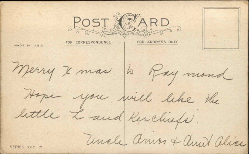 Christmas Cute Kids Pierrots Unsigned Pauli Ebner? Stecher 725E Postcard