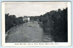 MASON CITY, Iowa IA ~ ELDERS MILL Built 1869 Elisha Randall c1900s UDB Postcard