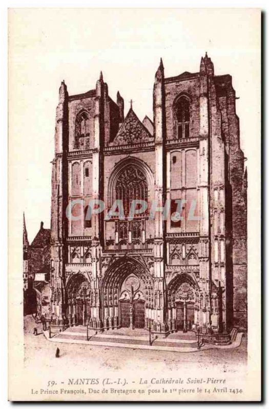 Nantes Old Postcard The cathedral St. Peter