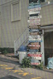 Maine Kennebunkport Sign Post