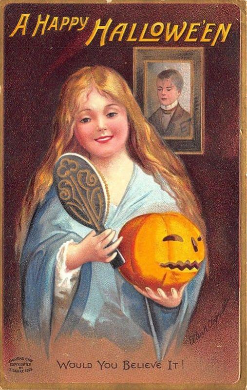 Halloween Signed Ellen Clapsaddle Would You Believe It 1909 Postcard