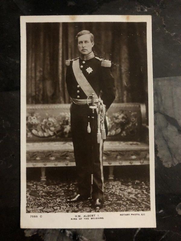 Mint Belgium Real Picture Postcard RPPC HM Albert I King Of The Belgians