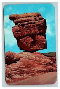 Vintage 1950's Postcard Balanced Rock Garden of the Gods Pikes Peak Colorado