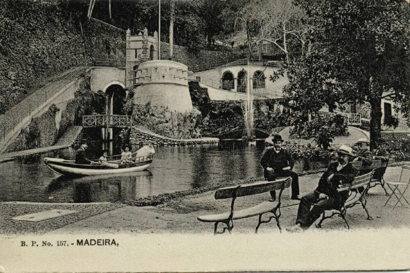 portugal, MADEIRA, Park with Pond, Rowing Boat (1910s) B.P. 157