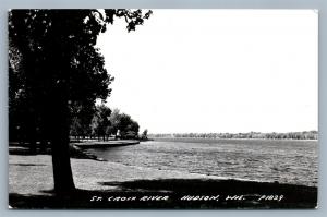 HUDSON WI ST.CROIX RIVER VINTAGE REAL PHOTO POSTCARD RPPC