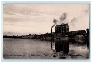 c1910 Hollingworth & Whitney Pulp Mills Waterville Maine ME Antique Postcard 