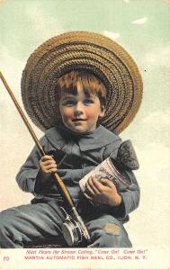 Ilion NY Martin Automatic Fish Reel Co. Children Advertising Postcard set of (6)