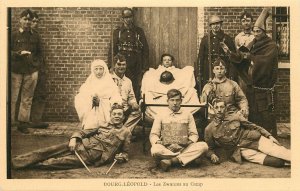 WWI Belgian Postcard Camp Bourg-Léopold Beverloo Soldiers Mock Death