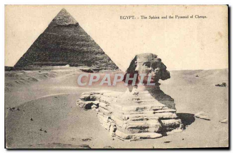 Postcard Ancient Egypt Egypt The Sphinx and the Pyramid of Cheops