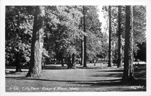 City Park Coeur D Alene Idaho Hall #H-232 RPPC Photo Postcard 12917