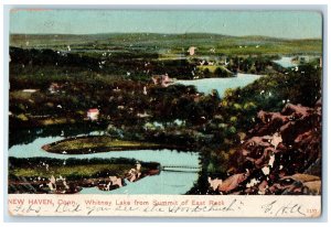 1908 Whitney Lake from Summit of East Rock New Haven CT Noroton CT Postcard