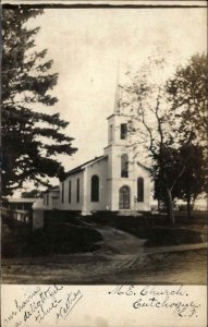Cutchogue Long Island NY ME Church 1906 Used Real Photo Postcard