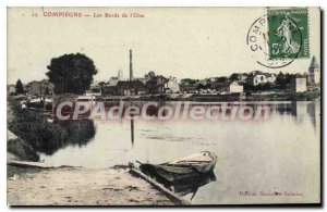 Old Postcard Compiegne The Banks of the Oise