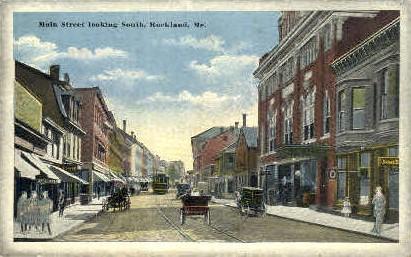 Main St. Rockland ME Postal Used Unknown