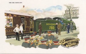Military Band at Bournemouth Belle Train First Day Cover Postcard