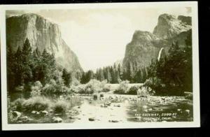 CA, Yosemite, California, RPPC, The Gateway