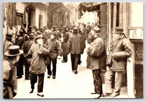 Straight Of The Gamblers Chinatown California CA Arnold Genthe Photo Postcard