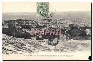 Old Postcard Panorama of Marseille Roucas Blanc and the islands of Friuli