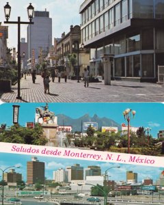 Morelos Street Monterrey Mexico 2x Postcard