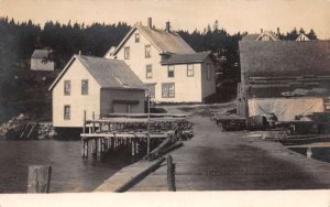 Frenchboro Maine View from Pier Real Photo Vintage Postcard AA64817