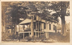 RPPC Maple Grove Cottage LAKE TRIPP Poland, Maine c1910s Vintage Photo Postcard