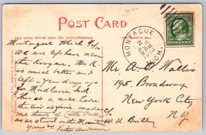 K25/ Sylvan Beach Michigan Postcard c1910 Cottage Row Lake Michigan 201