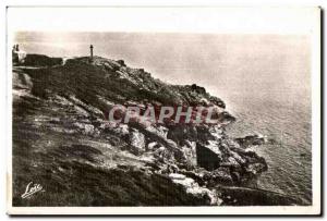 Old Postcard Pointe Saint Gildas Rhuys Cross and the Grand Mont