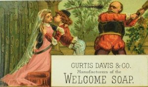 Lot Of 5 Curtis Davis & Co Welcome Soap Couple Kissing Man Fishing Horse P80