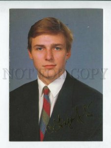 431133 USSR Ice Hockey player Sergey Fedorov facsimile 1990 year postcard 