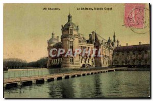 Old Postcard Chantilly Chateau frontage West