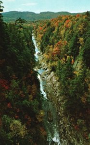 Vintage Postcard Ottauquechee River Highway Old Railroad Quechee Gorge Vermont