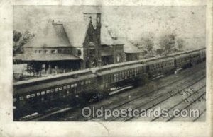 Niles, MI, Michigan, USA Train Railroad Station Depot 1910 a lot of paper wea...