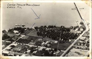 Cortez Florida FL Trailer Park Aerial View Real Photo Postcard