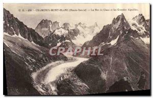 Old Postcard Chamonix Haute Savoie Mer de Glace and Big Needles