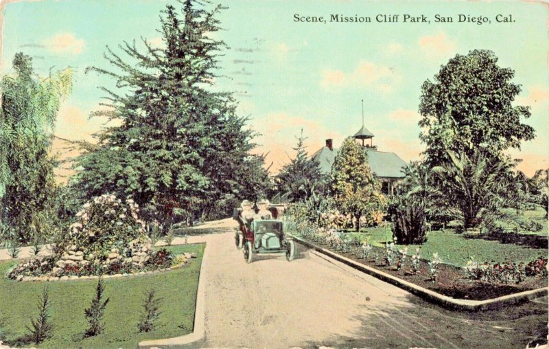 Postcard CA San Diego California-Panama Calif Expo-Mission Cliff Park-Antique C9