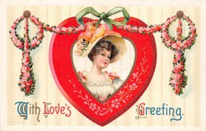 J20/ Valentine's Day Love Holiday Postcard c1910 Art Beautiful 39