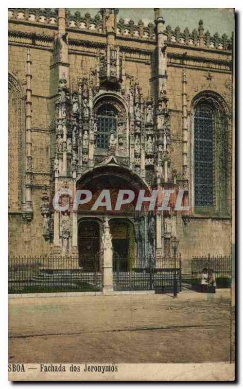 Old Postcard Fachada back Jeronymos Lisboa